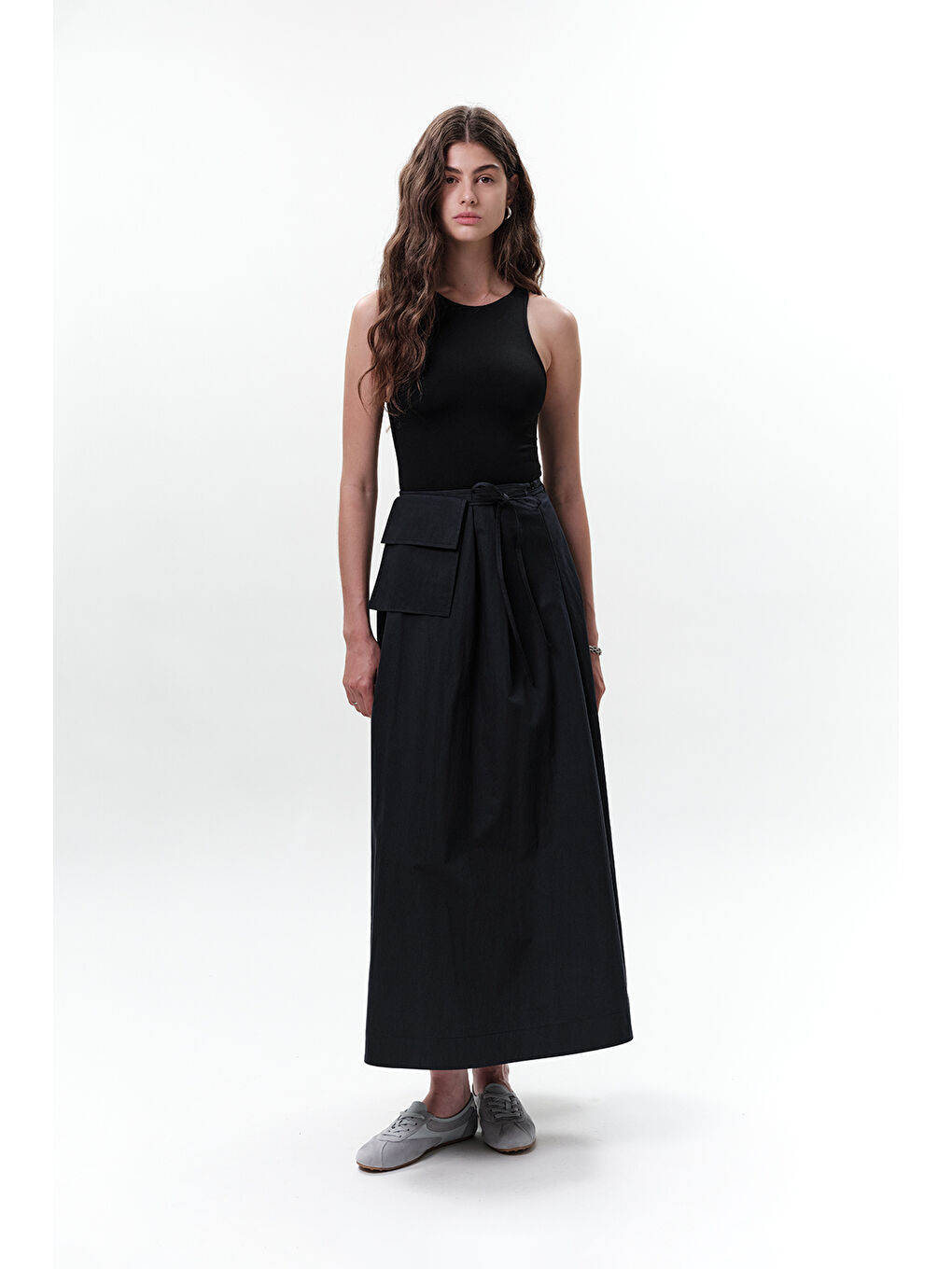 Cep Kemerli Etek Lacivert-5