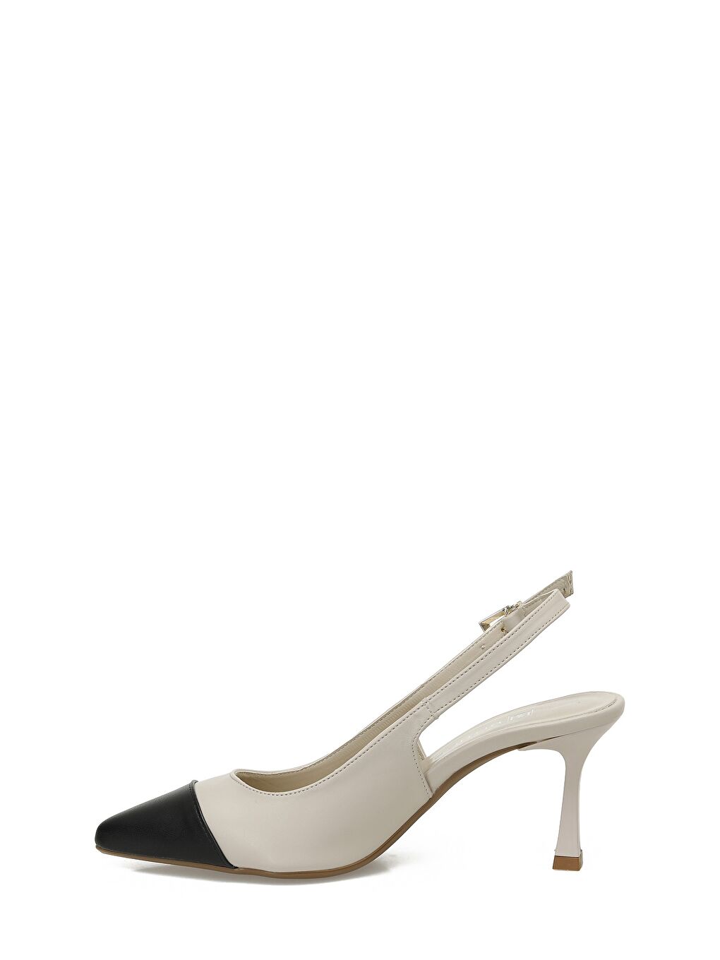 25S-103 5FX Bej Kadın Topuklu Ayakkabı-2