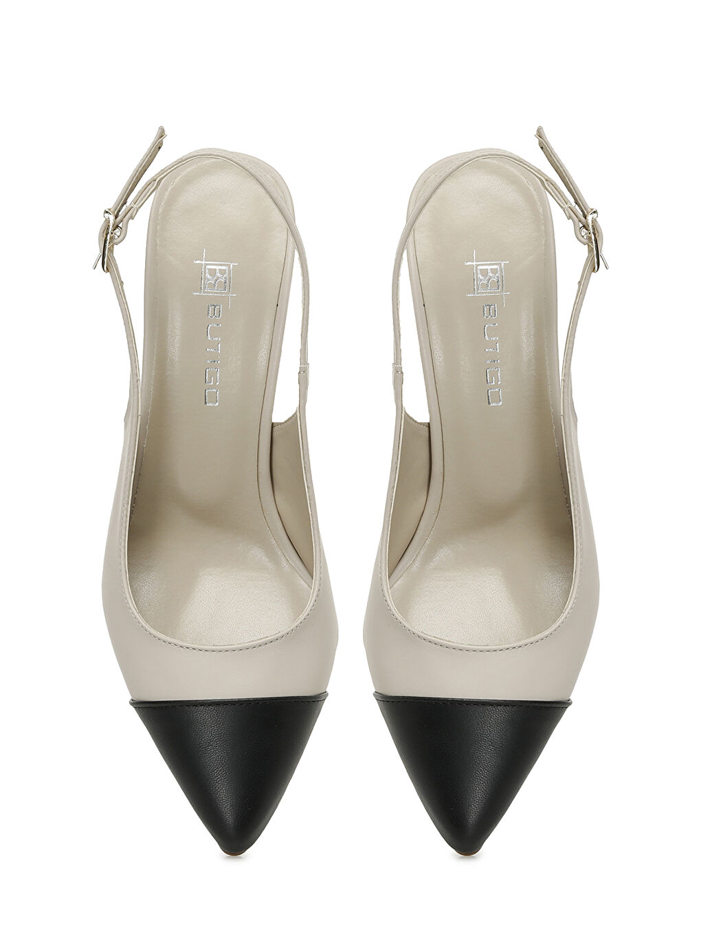 25S-103 5FX Bej Kadın Topuklu Ayakkabı-3