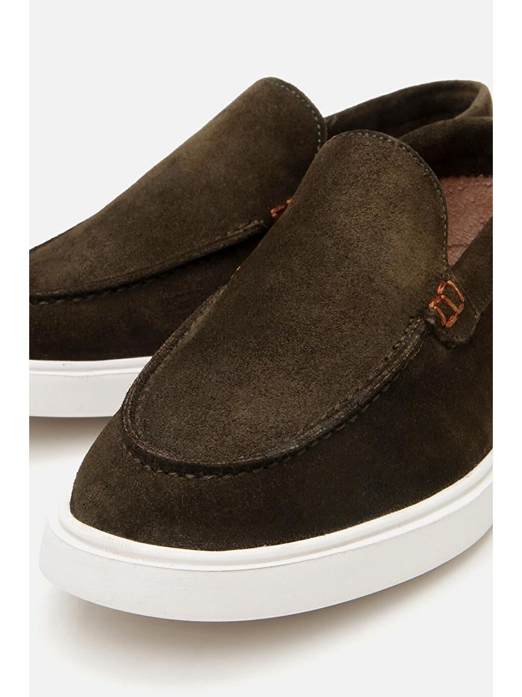 Erkek Süet Deri Yeşil Hafif Tabanlı Günlük Loafer-2