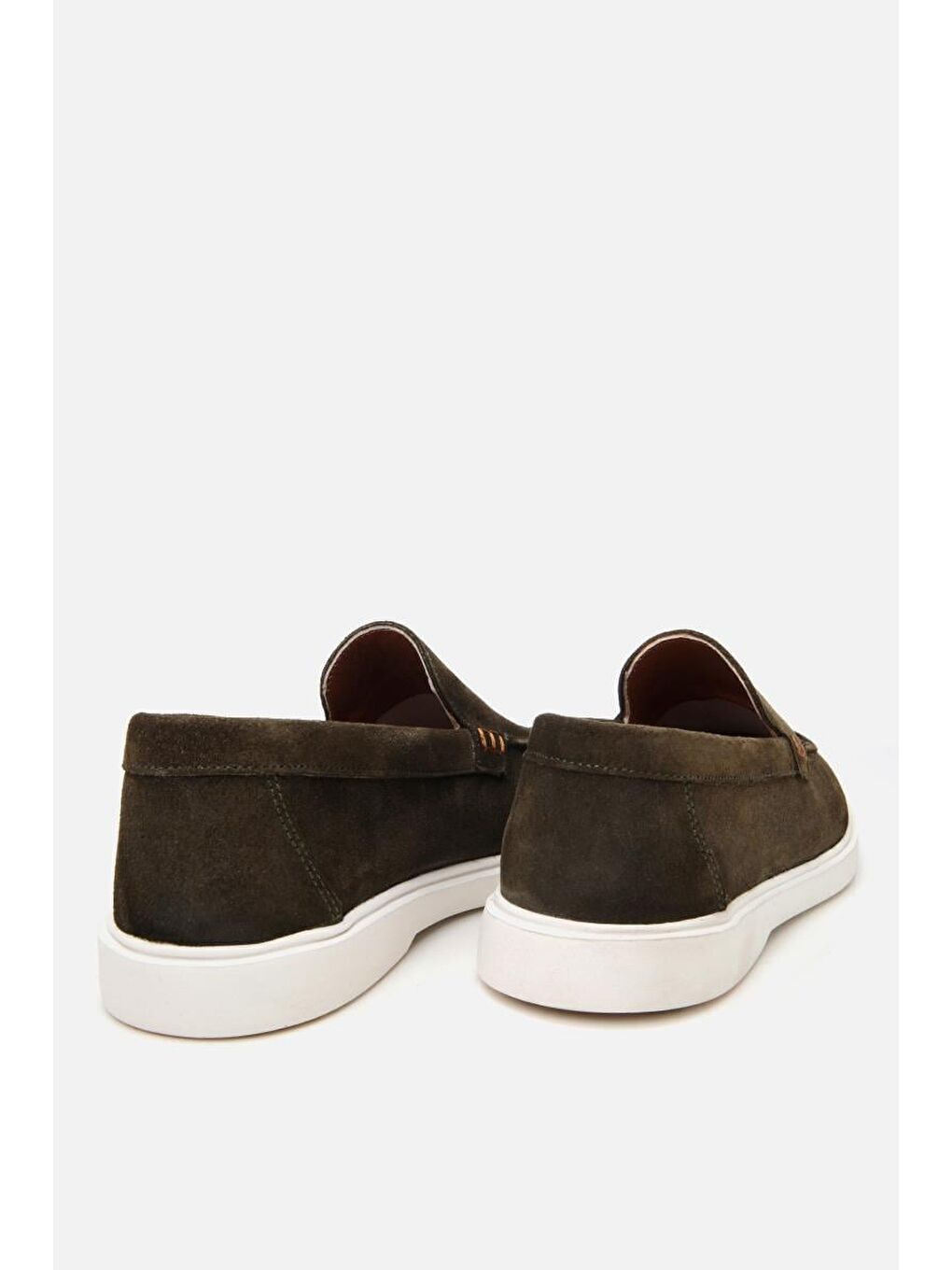 Erkek Süet Deri Yeşil Hafif Tabanlı Günlük Loafer-4