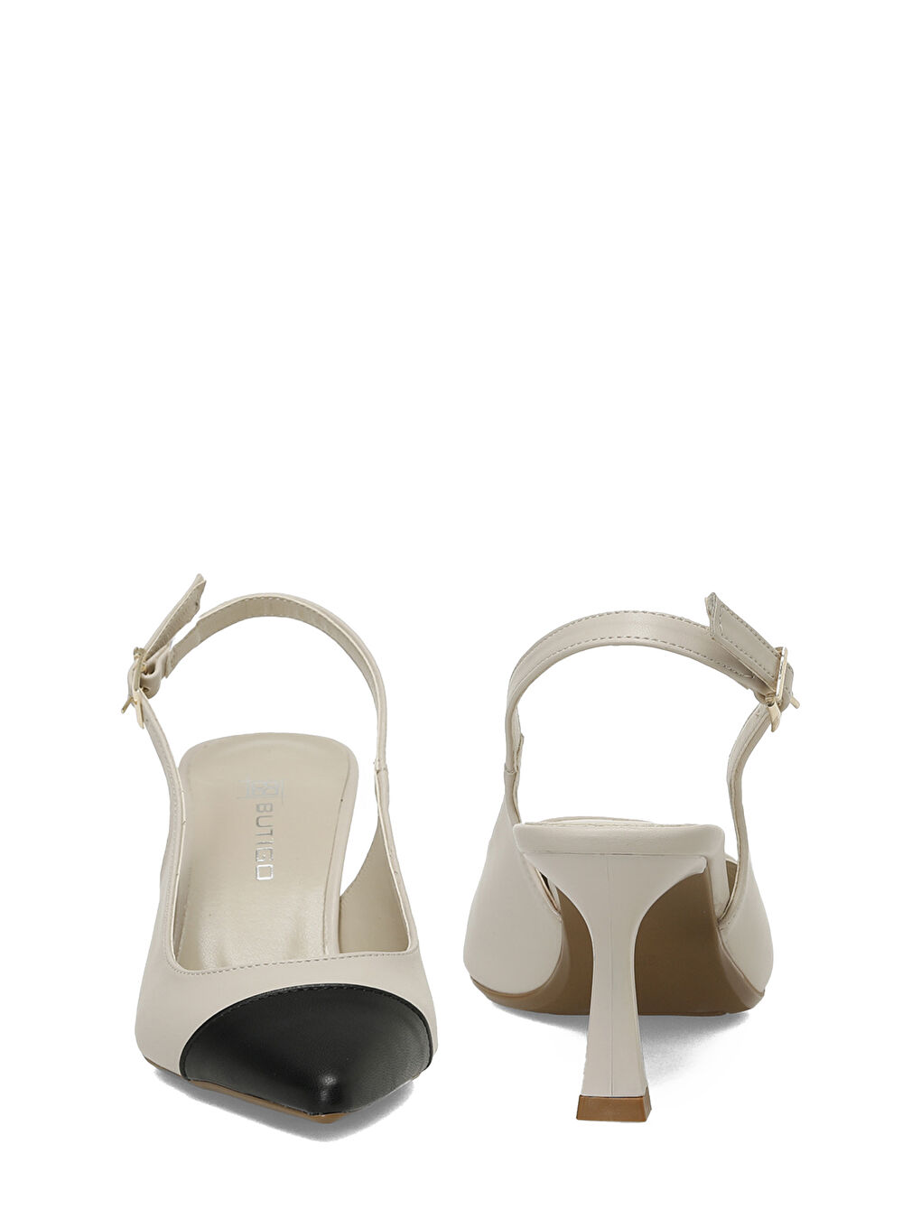 25S-103 5FX Bej Kadın Topuklu Ayakkabı-4