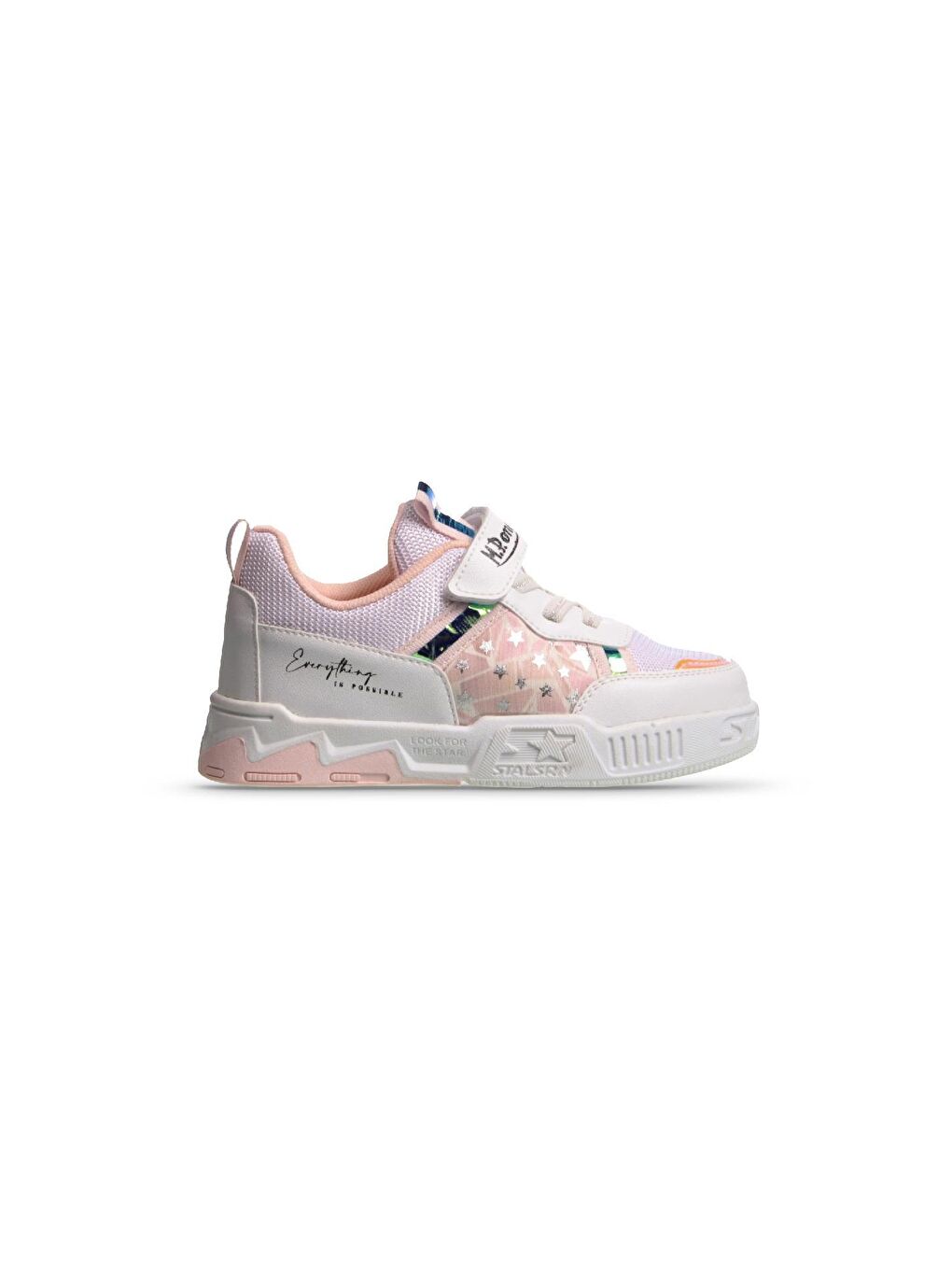 M.P ONE Beyaz-Pembe SkyRunner Çocuk Velcro Beyaz-Pembe Sneaker