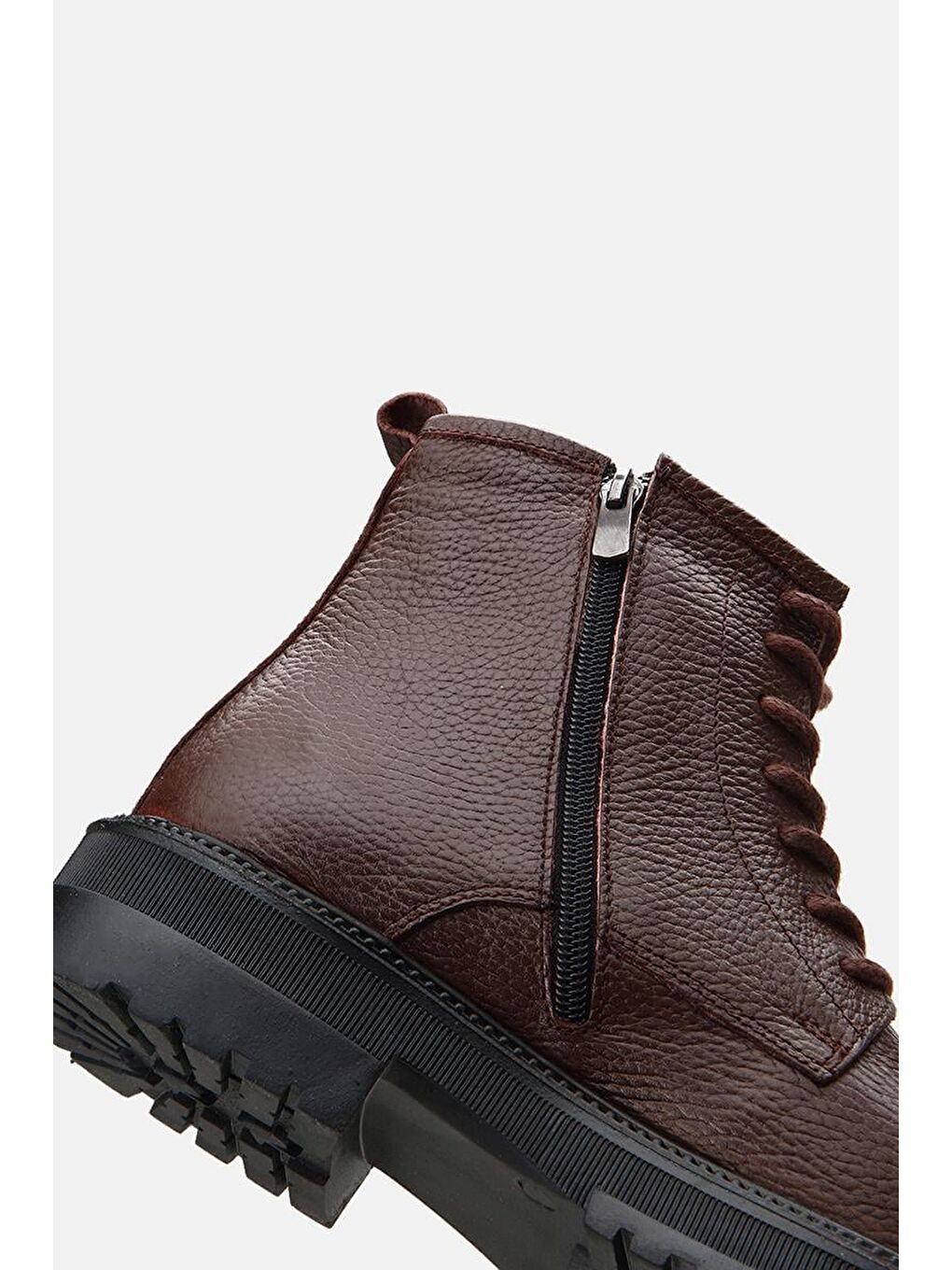 Kahverengi Hakiki Deri Kahve Erkek Günlük Bot-5