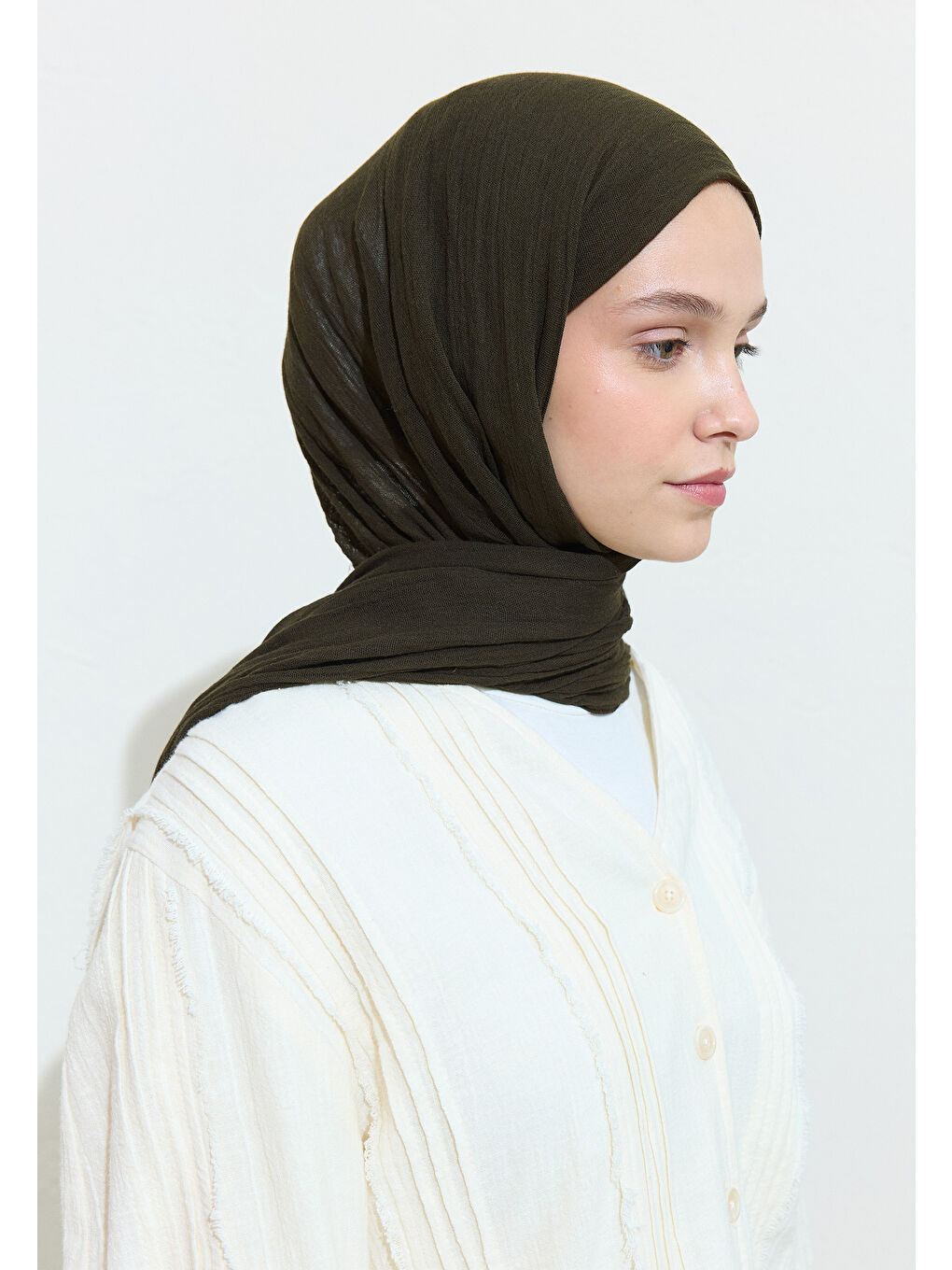 Yeşil Pamuklu Keten Şal Onıgırı-2