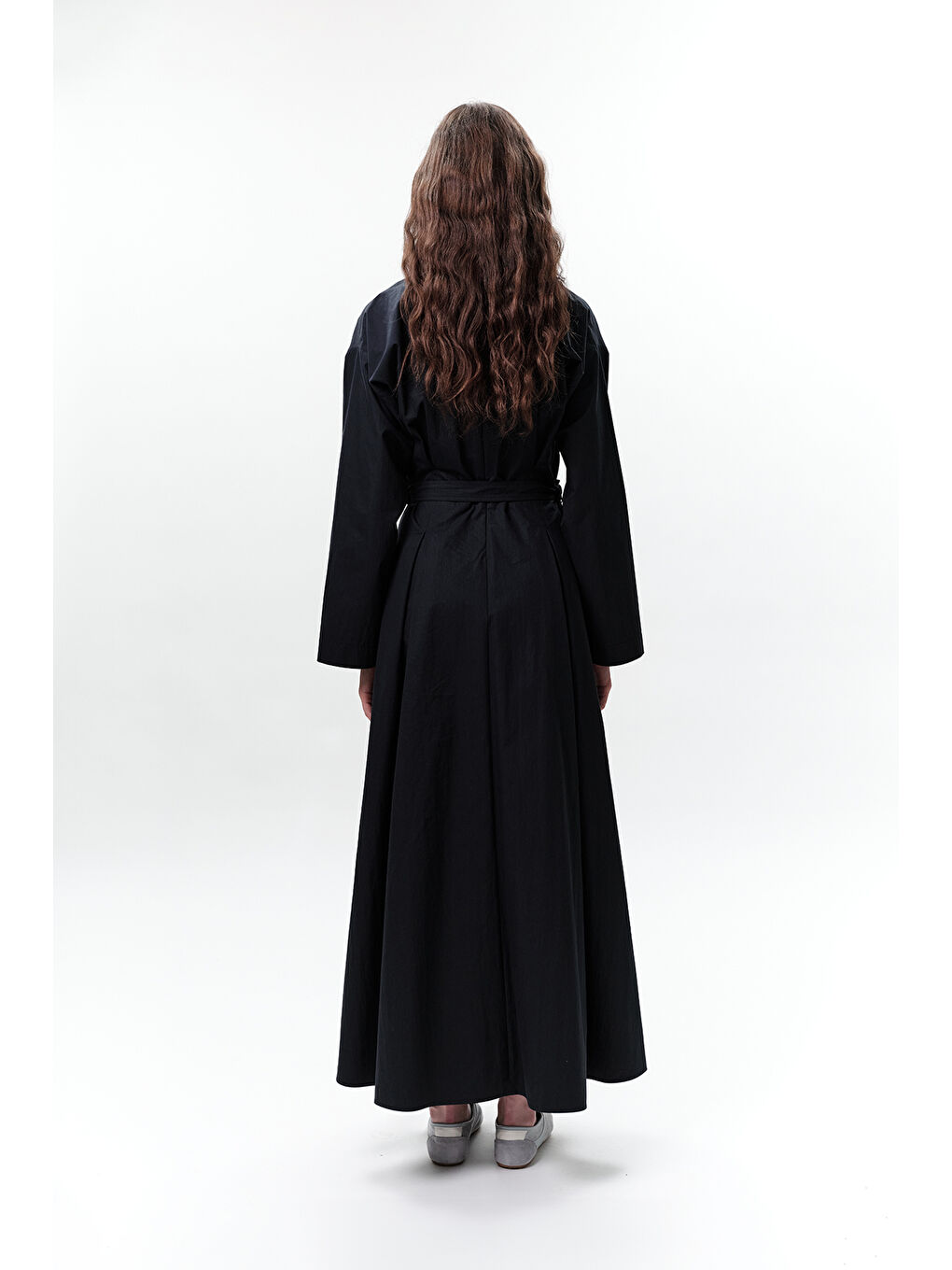 Cepli Kemer Detaylı Elbise Lacivert-7