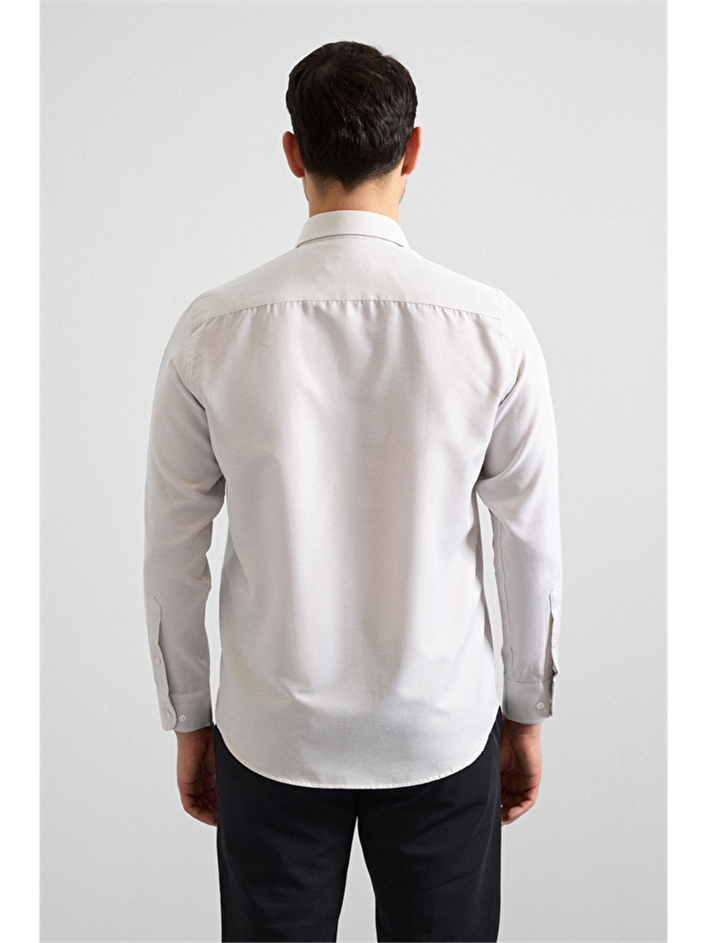 Bej Regular Klasik Yaka Casual Gömlek-2