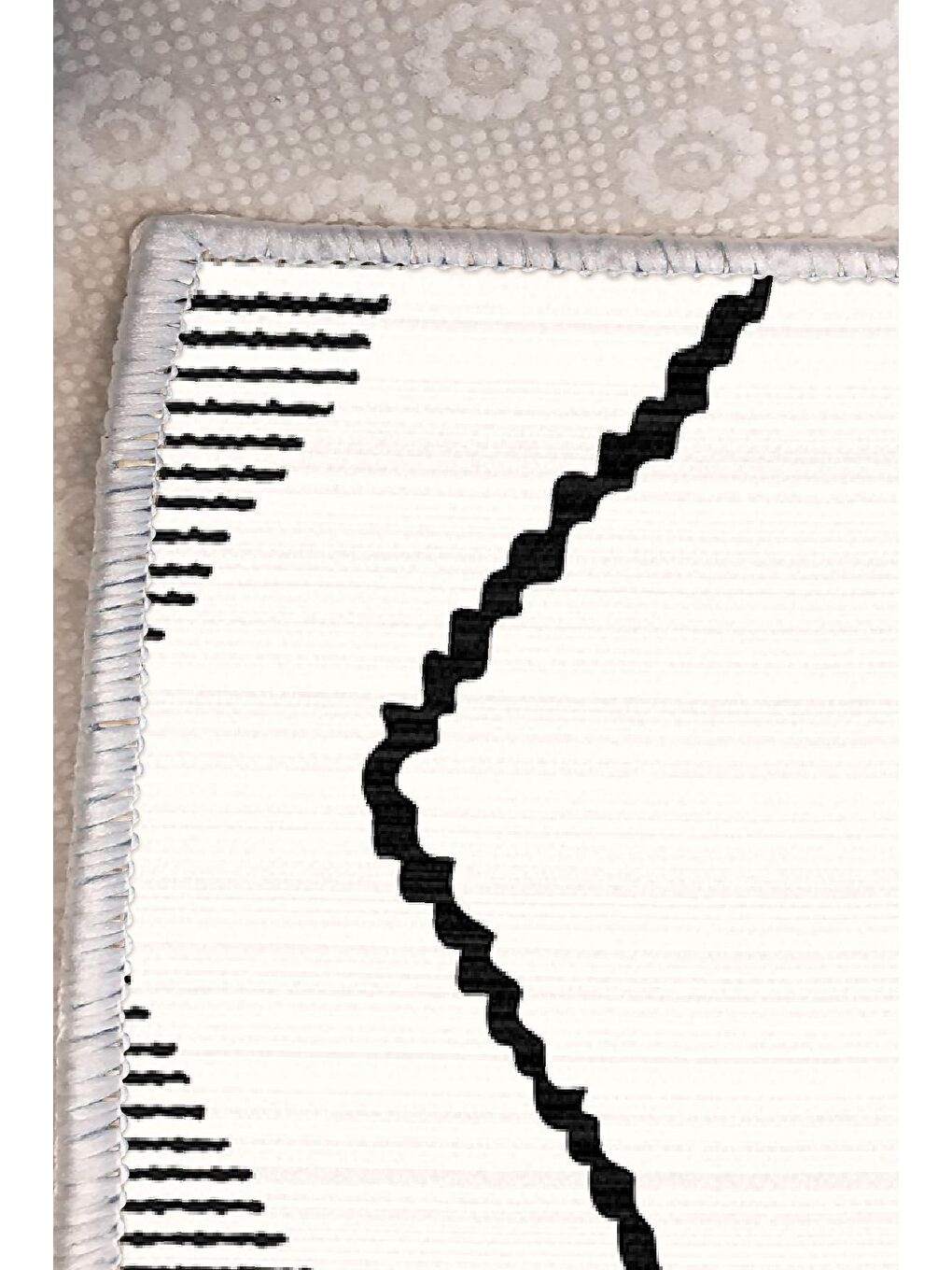 Siyah Dekoratif Özel Tasarım Modern Halısı 160x230 cm-2