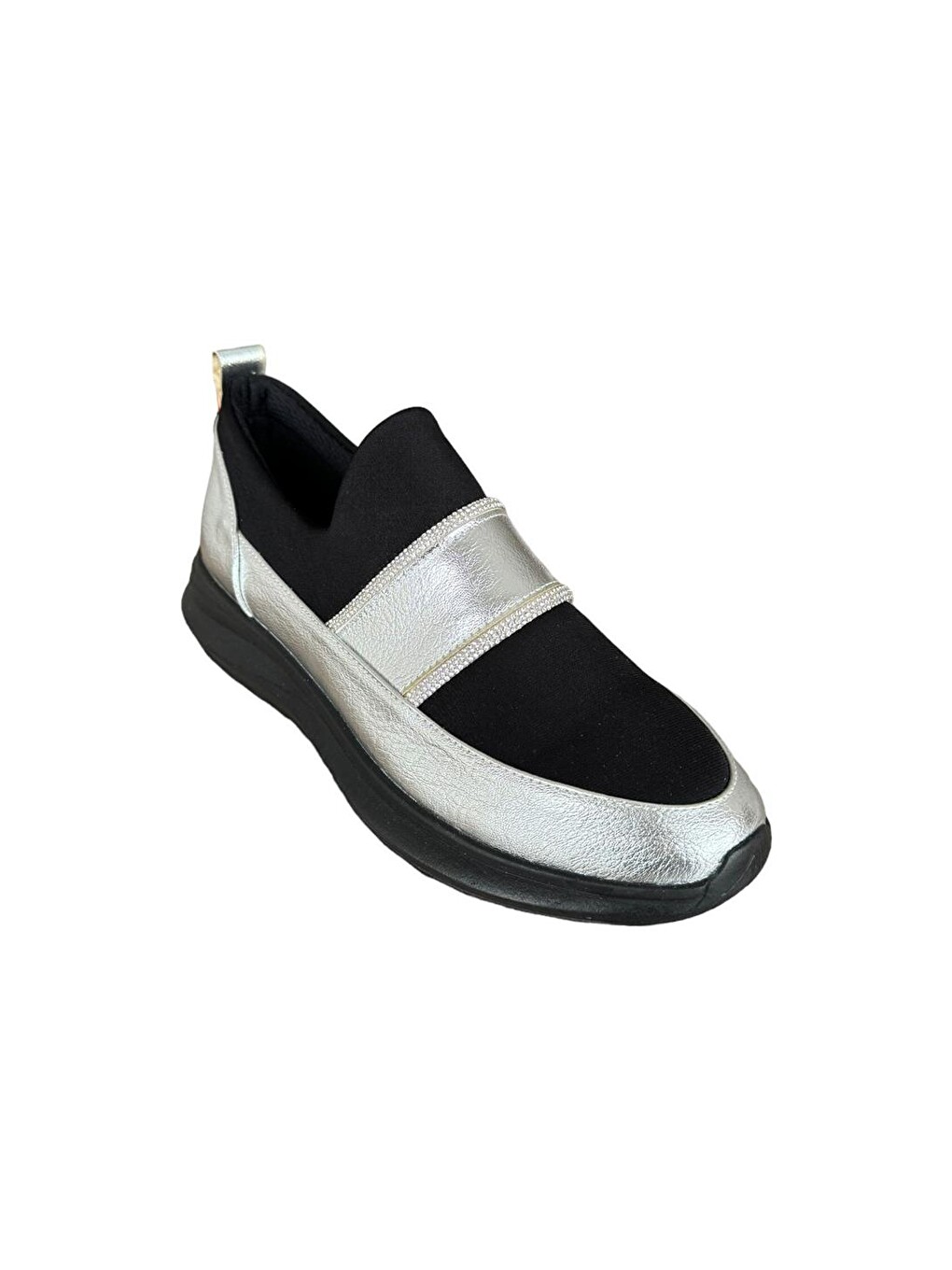Gri Taş Detaylı Kadın Sneaker Ayakkabı Grİ-1