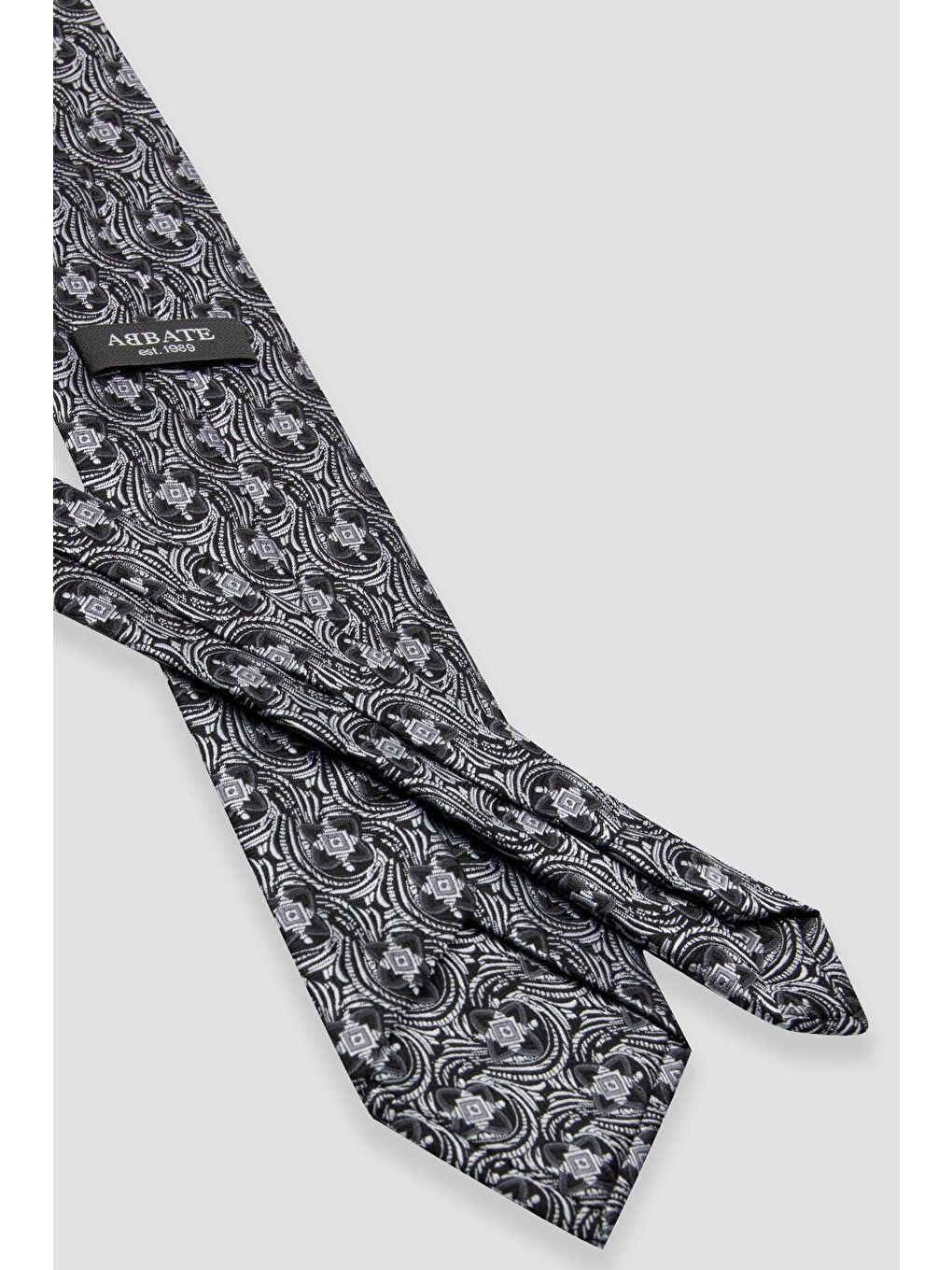 Kravat 8 Cm Mikrofiber Polyester Siyah Erkek Desenli Kravat-2