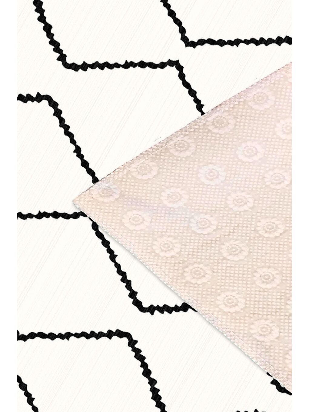 Siyah Dekoratif Özel Tasarım Modern Halısı 160x230 cm-3