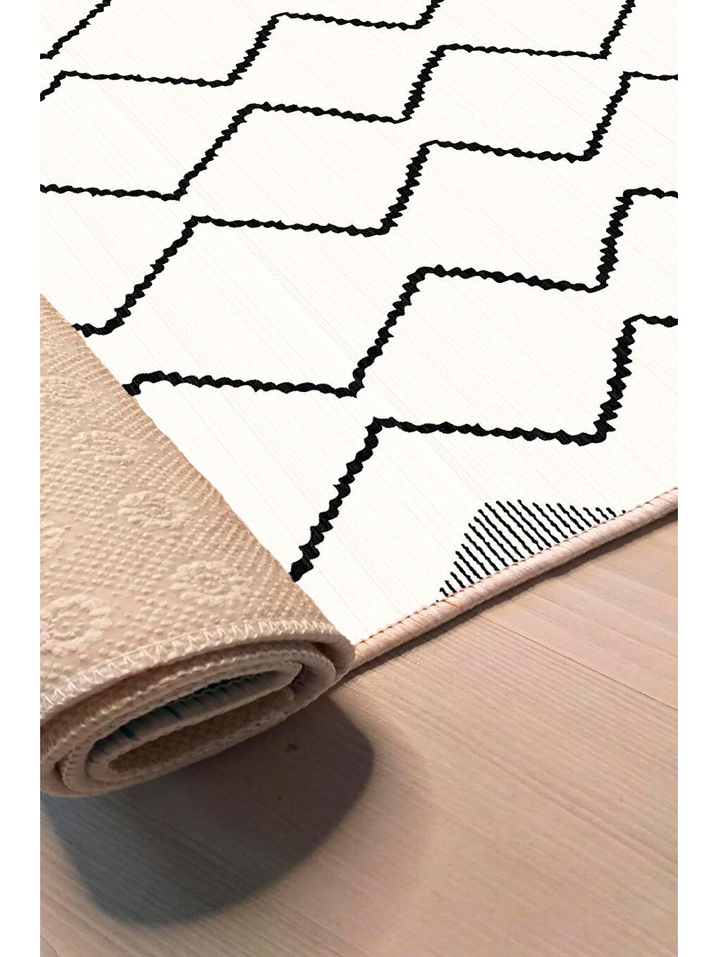 Siyah Dekoratif Özel Tasarım Modern Halısı 160x230 cm-4