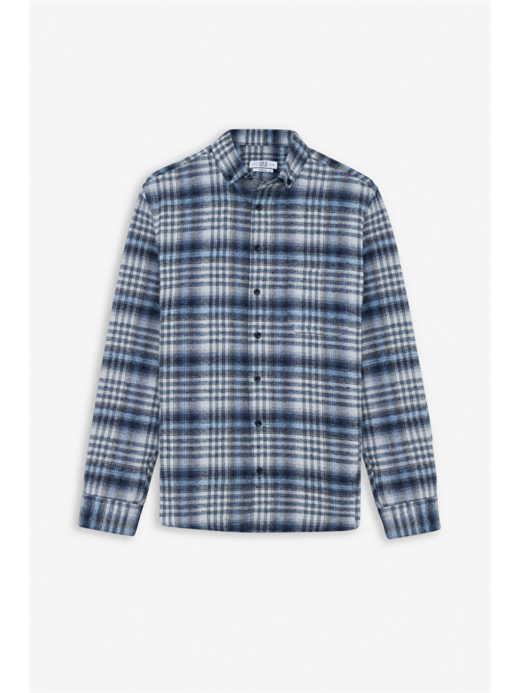 Mavi Regular Düğmeli Yaka Kareli Casual Gömlek-5