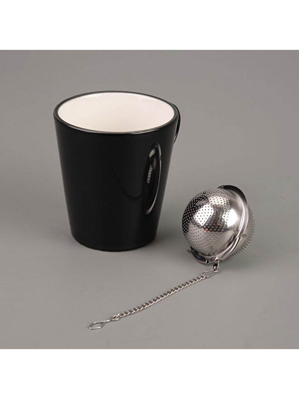 Yuvarlak Bitki Çayı Süzgeci - Gri-2