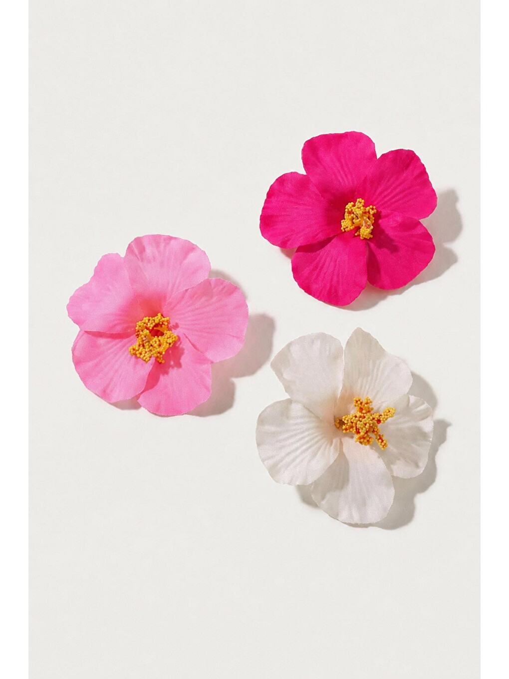 Karışık Tropikal Flower Pens Toka 3'lü Set