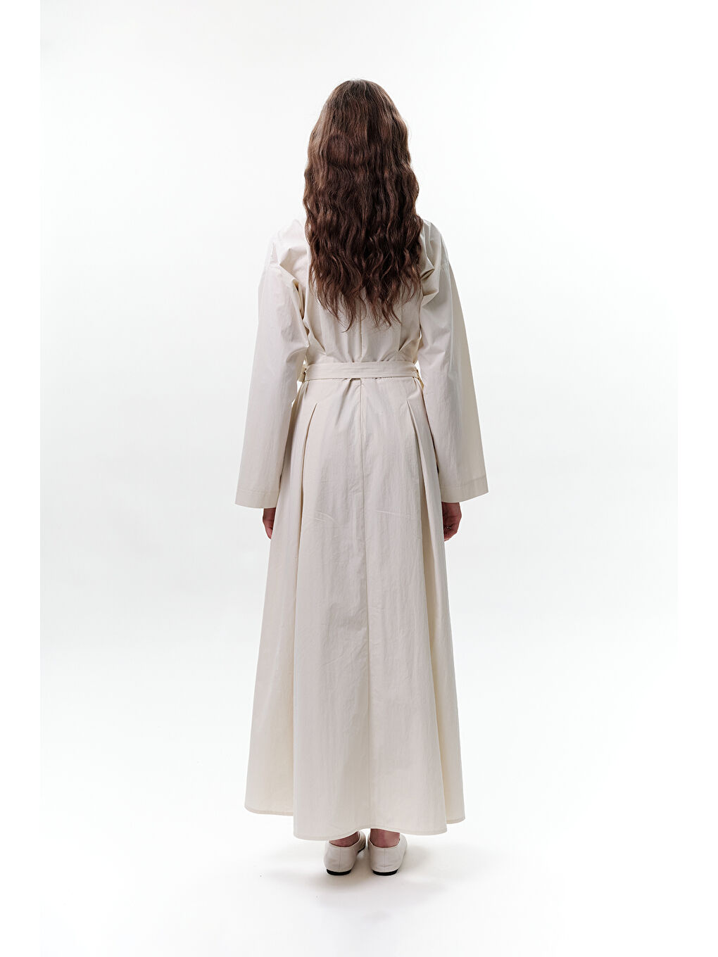 Bej Cepli Kemer Detaylı Elbise Taş-7