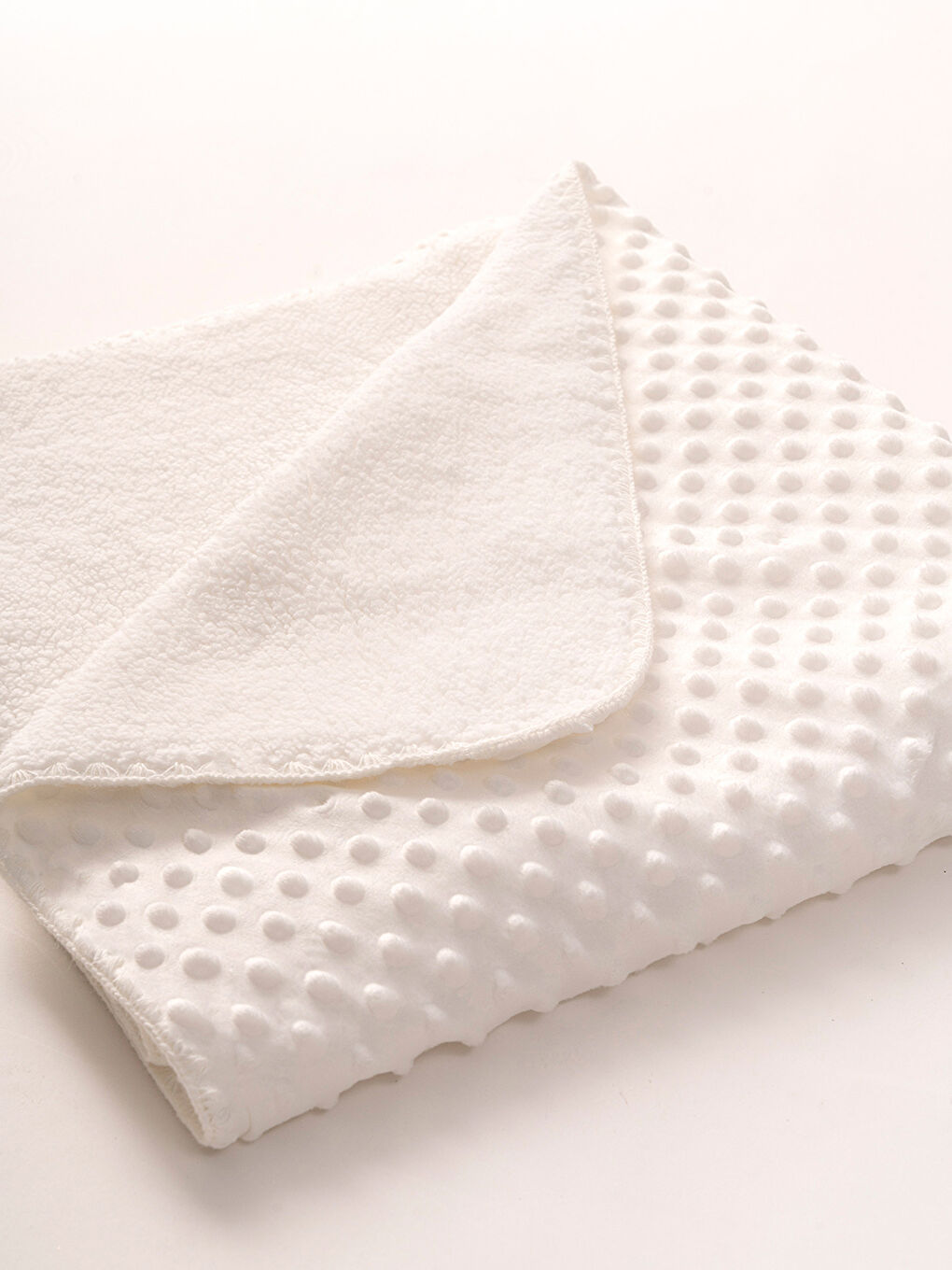 Welsoft Çift Katlı Nohutlu Bebek Battaniyesi Ekru-2