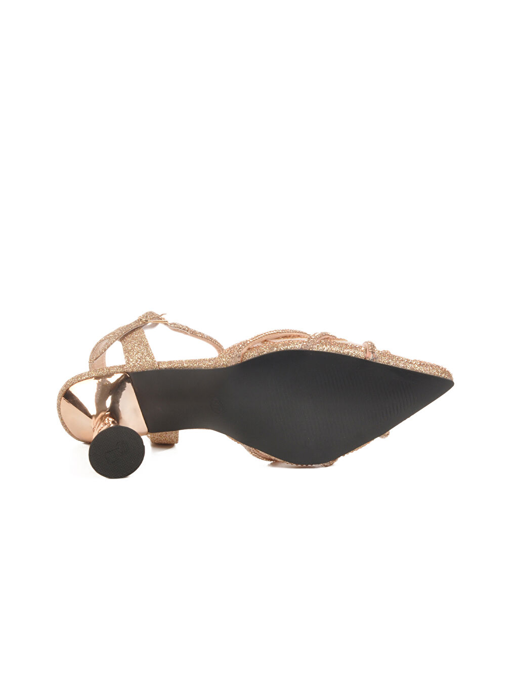 Sarı Atın İnce Topuklu Taş İşlemeli Kadın Abiye Ayakkabı 25Y125-1 Z-4