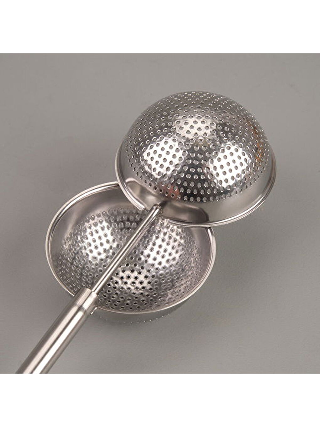 Saplı Bitki Çayı Süzgeci - Gri-1