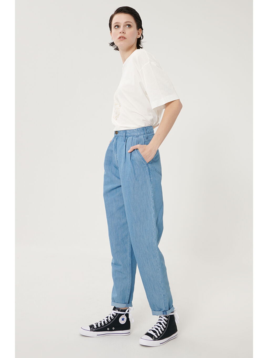 Mavi Stella Tapered Fit Denim Esnek Jean Jean Pantolon-1