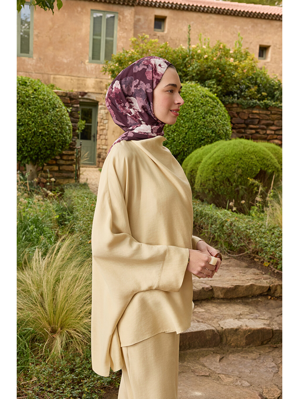 Deluxe Summer Flow Şal Mürdüm-3