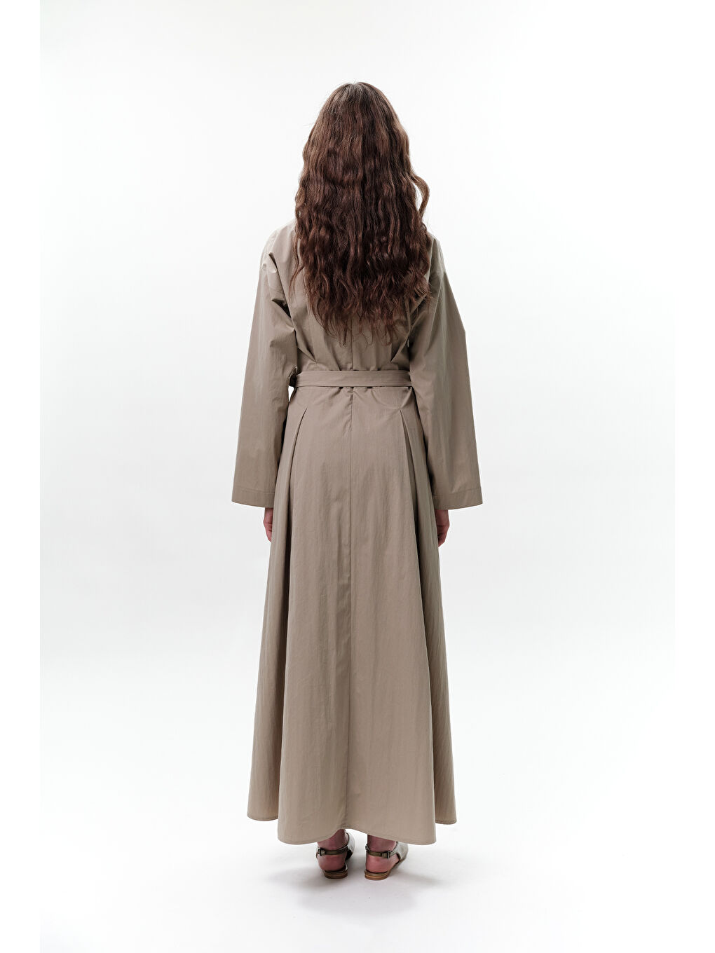 Cepli Kemer Detaylı Elbise Yeşil-7