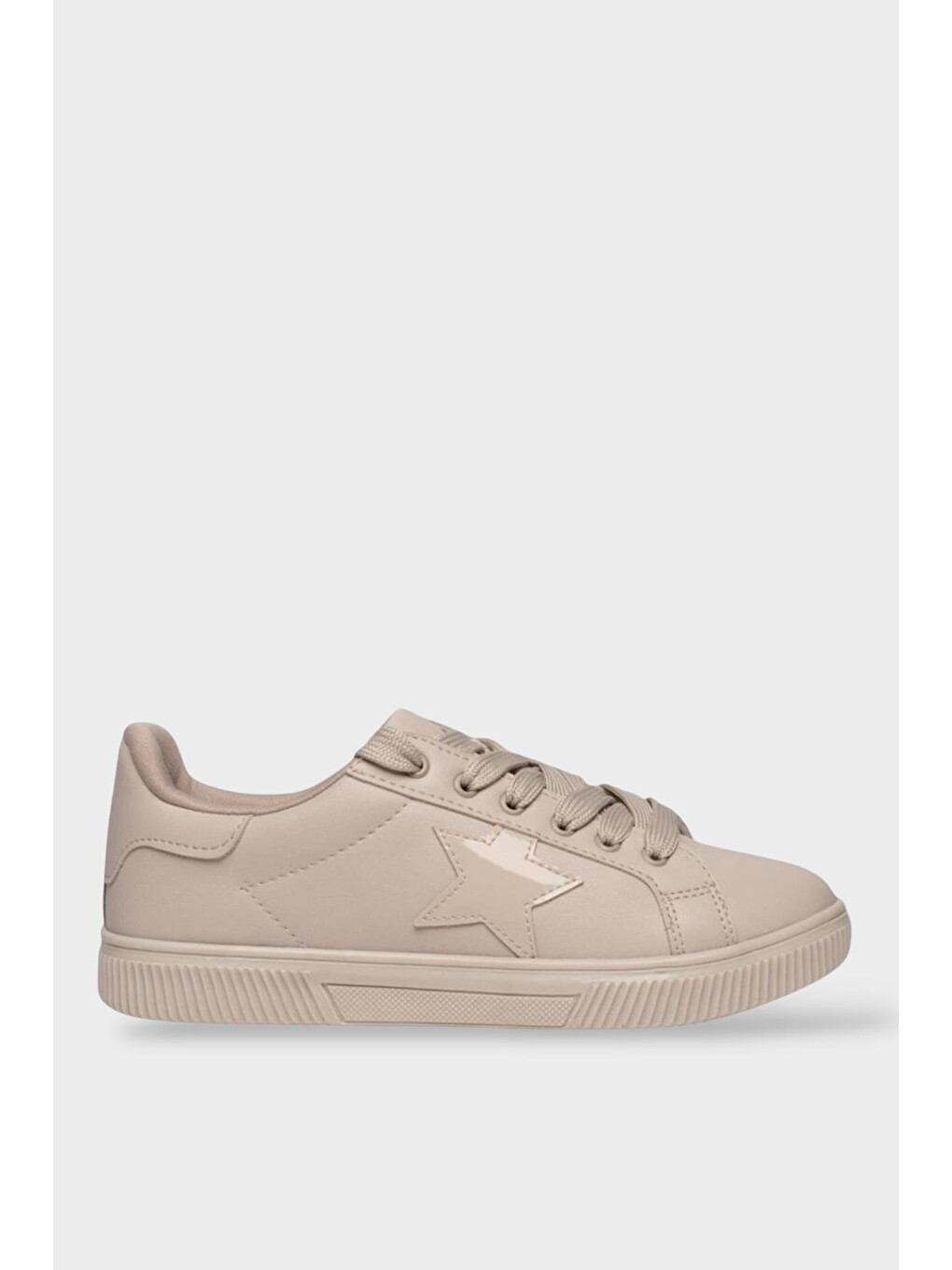 Yıldızlı Spor Kadın Sneaker Ayakkabı Bej
