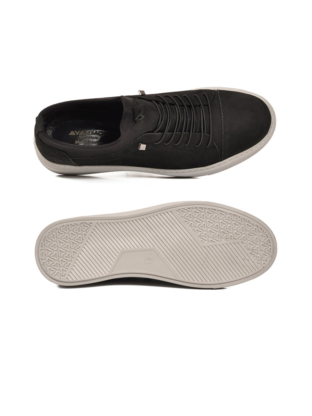 Siyah Buz Hakiki Deri Erkek Casual Ayakkabı 818 M-4