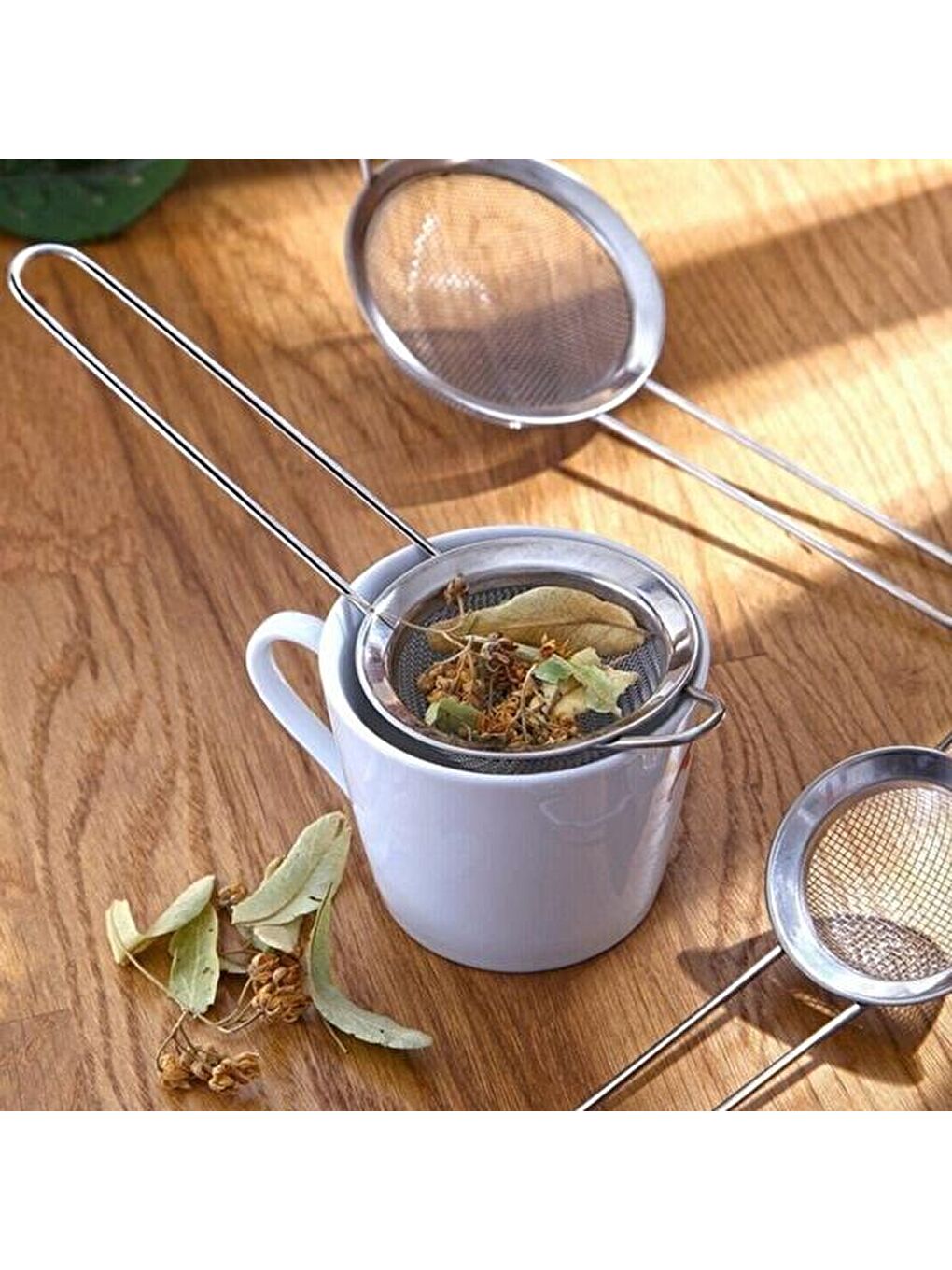 Gri Çelik Çay Süzgeci - 16 cm