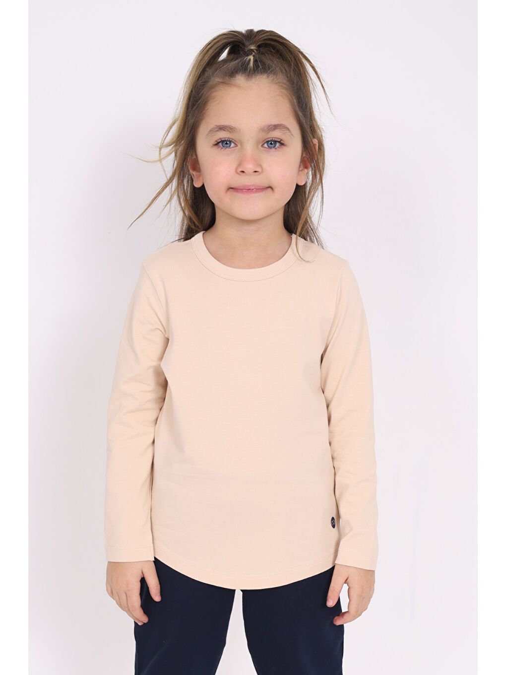 Bej Kız Çocuk Baskılı Tişört