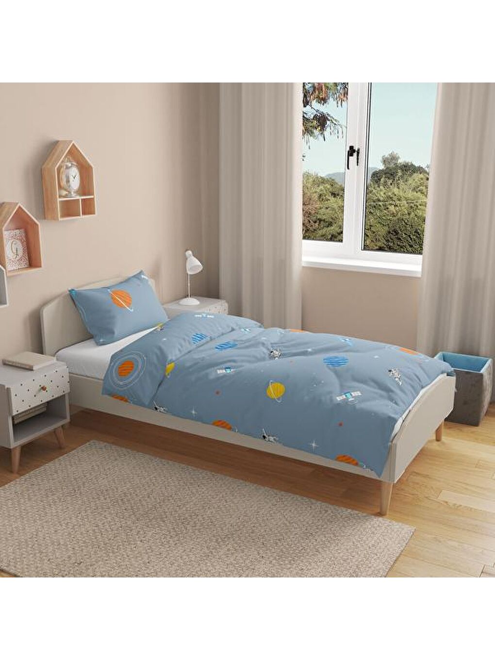 Soft Gökyüzü Çocuk Nevresim Takımı - Mavi-3