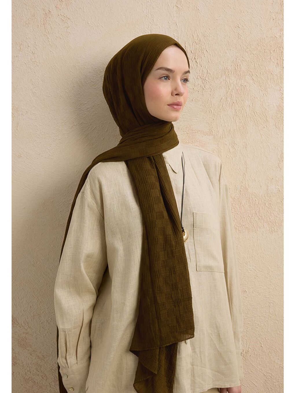 Kahverengi Modal Damalı Şal Toprak-1