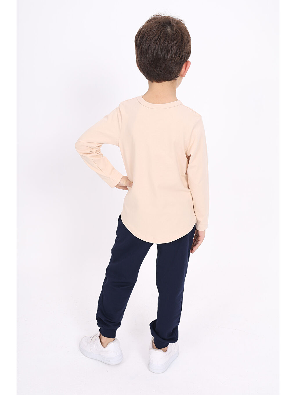 Bej Kız Çocuk Baskılı Tişört-2