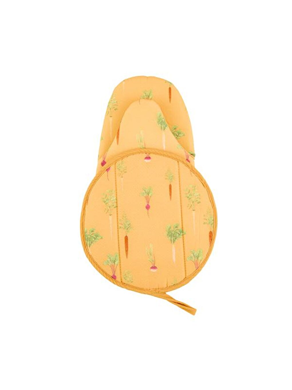 Soft Havuç Turp Desenli Eldiven Tutaç Seti - Turuncu-1