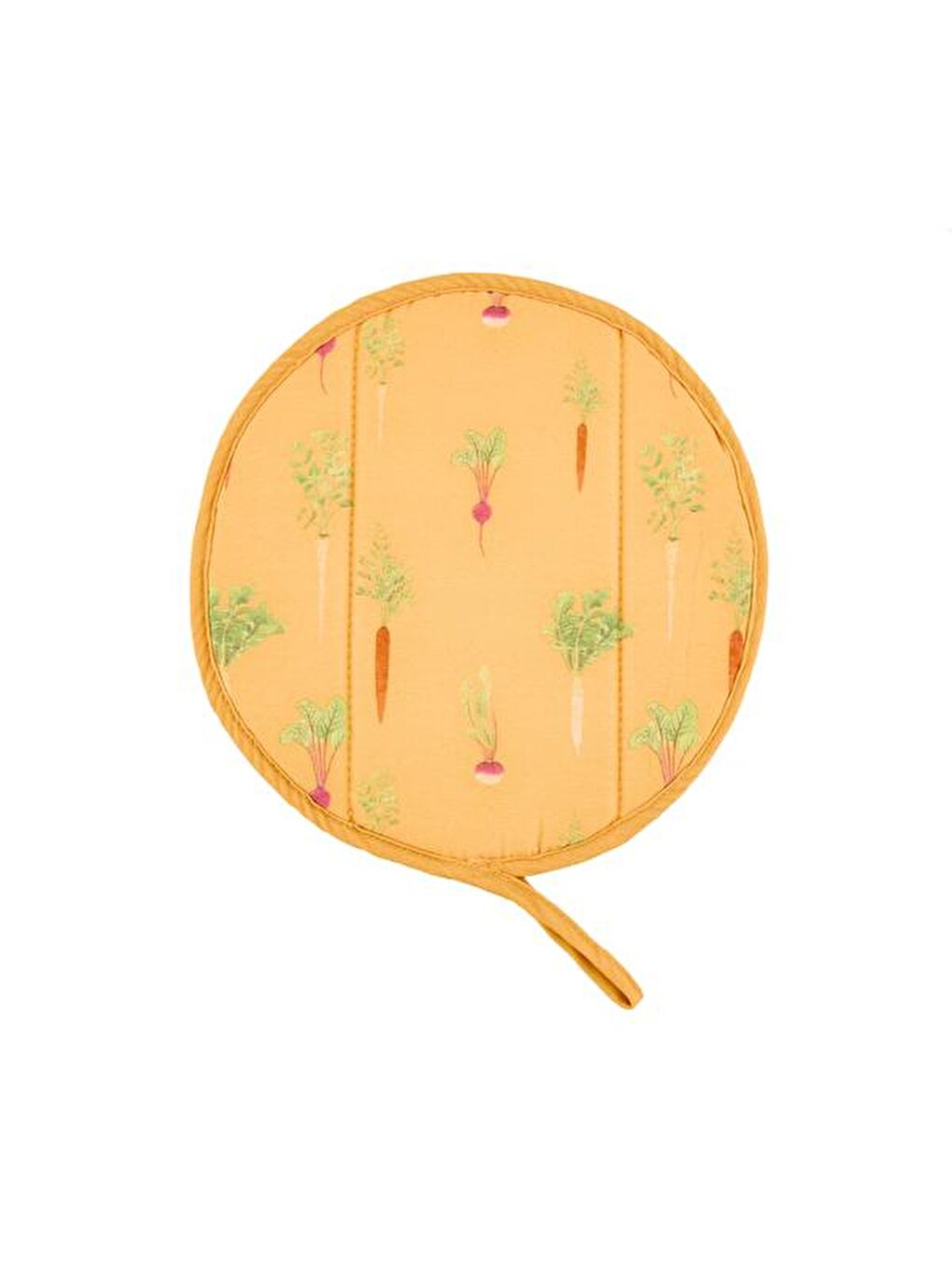 Soft Havuç Turp Desenli Eldiven Tutaç Seti - Turuncu-3