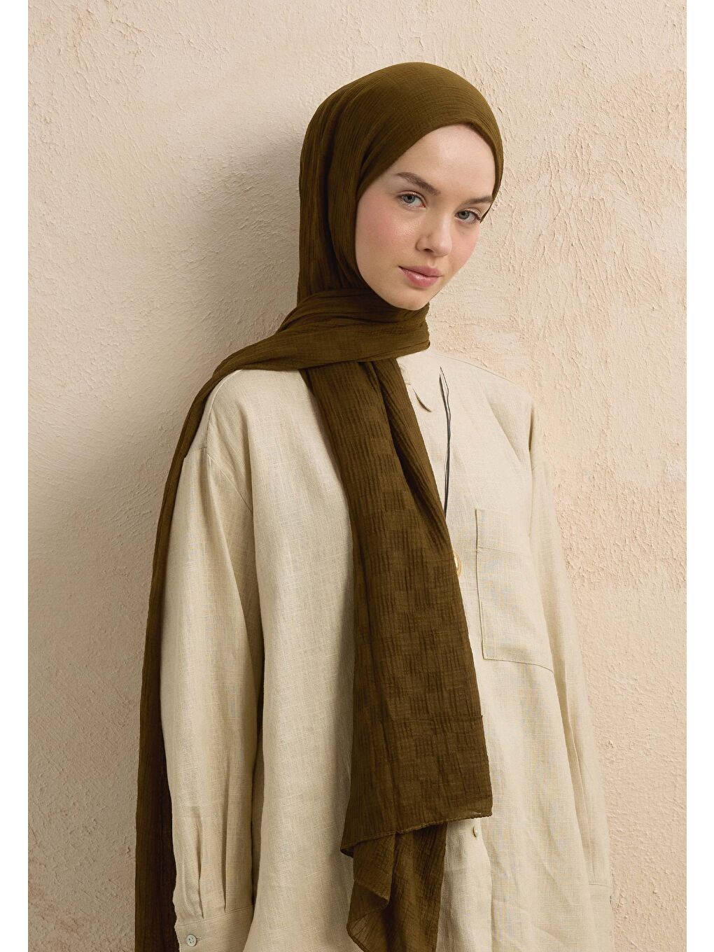 Kahverengi Modal Damalı Şal Toprak-3