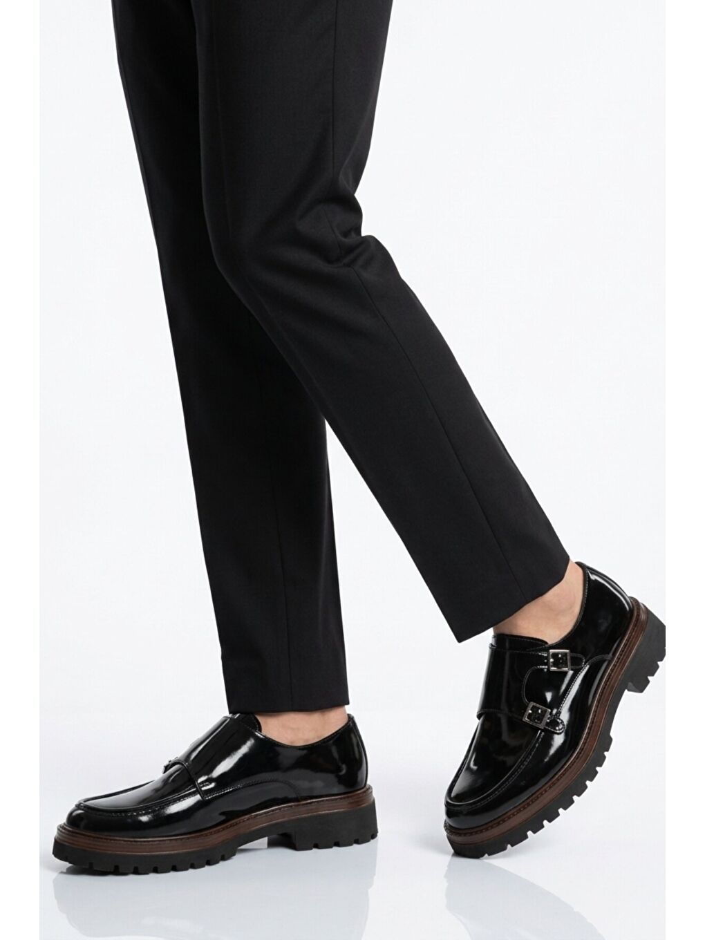 Premium Siyah Rugan Hakiki Deri Erkek Casual Ayakkabı 2236 M-0