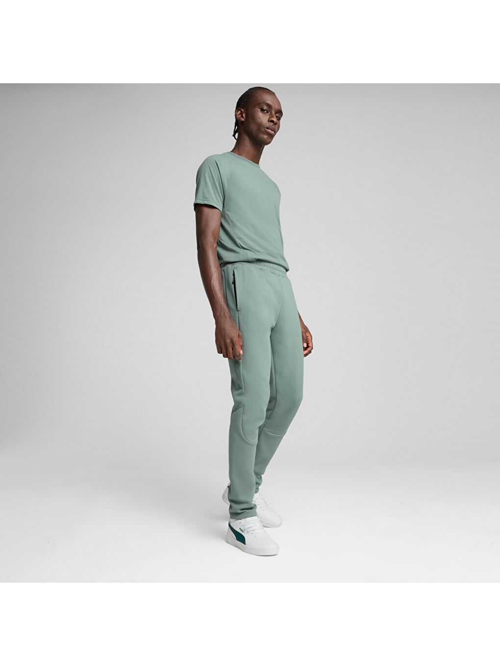 Yeşil EVOSTRIPE Erkek Eşofman Altı-3