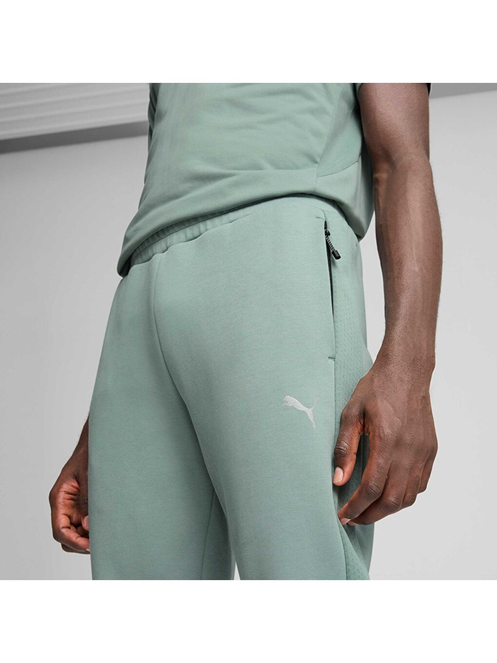 Yeşil EVOSTRIPE Erkek Eşofman Altı-4