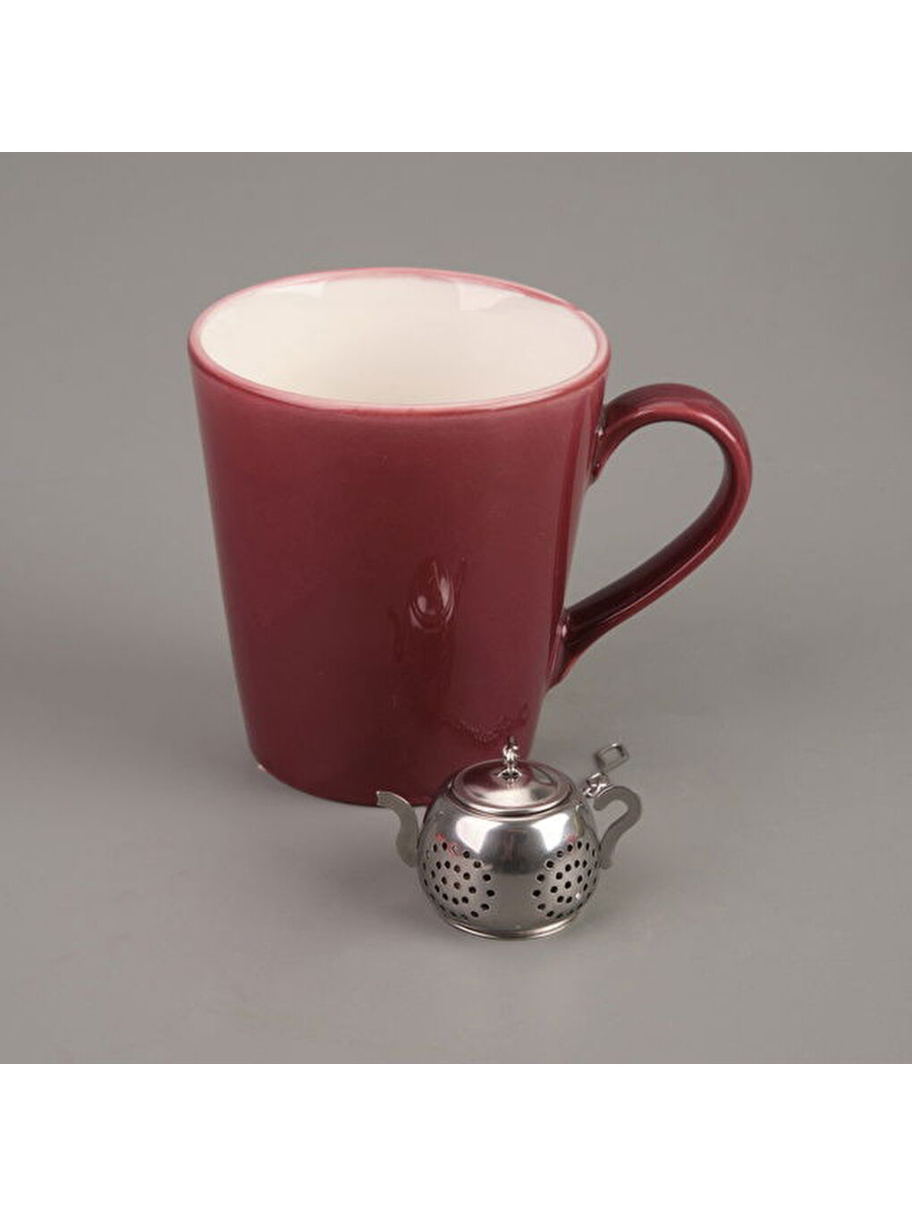 Oval Bitki Çayı Süzgeci - Gri-2