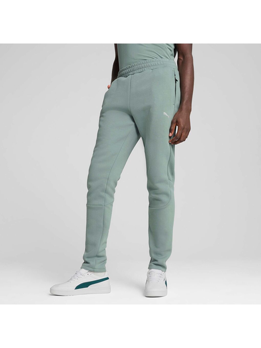 Yeşil EVOSTRIPE Erkek Eşofman Altı-6