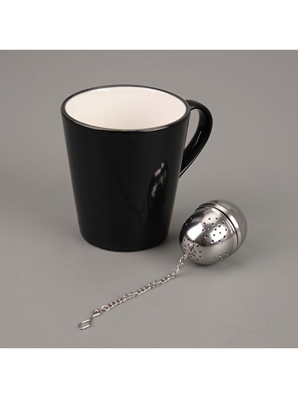 Silindir Bitki Çayı Süzgeci - Gri-1