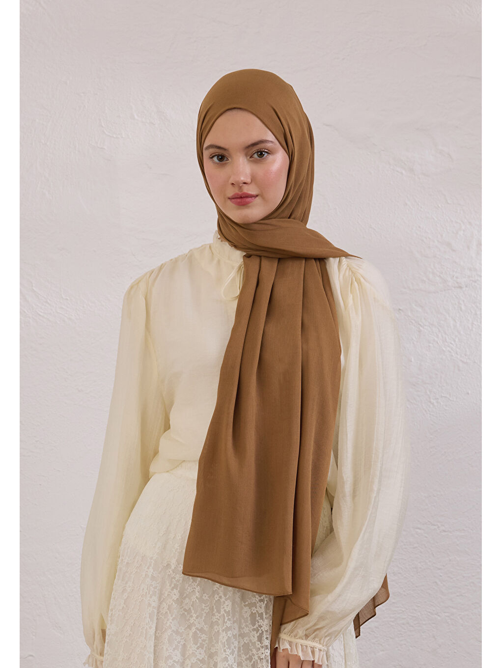 Kahverengi Soft Viskon Şal Sütlü Kahve-1