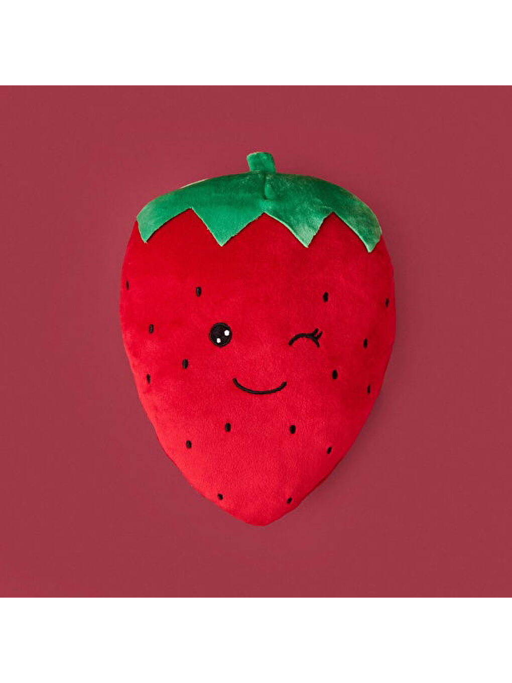 Soft Çilek Figürlü Yastık - Kırmızı - 25 cm-3