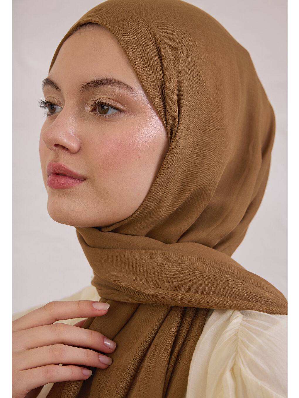 Kahverengi Soft Viskon Şal Sütlü Kahve-2