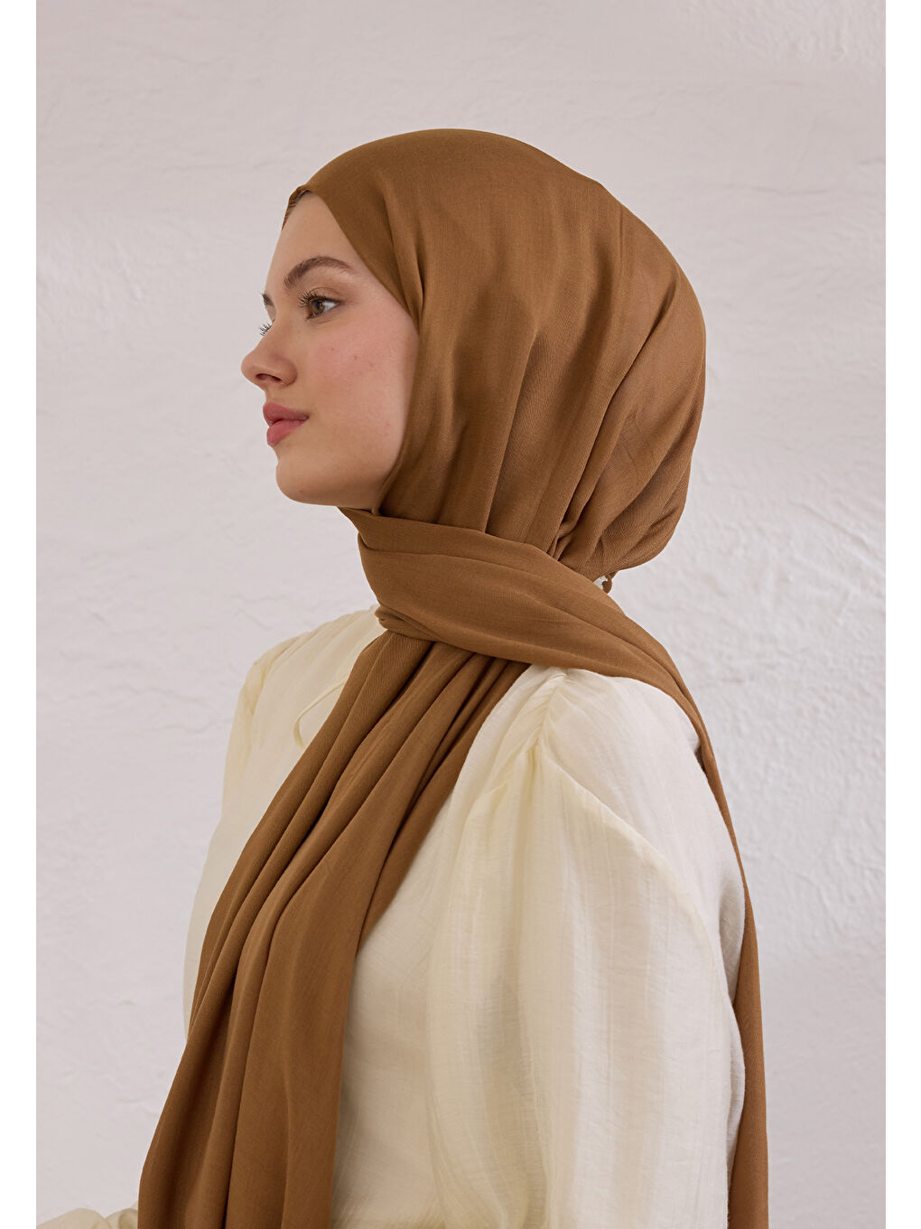 Kahverengi Soft Viskon Şal Sütlü Kahve-3