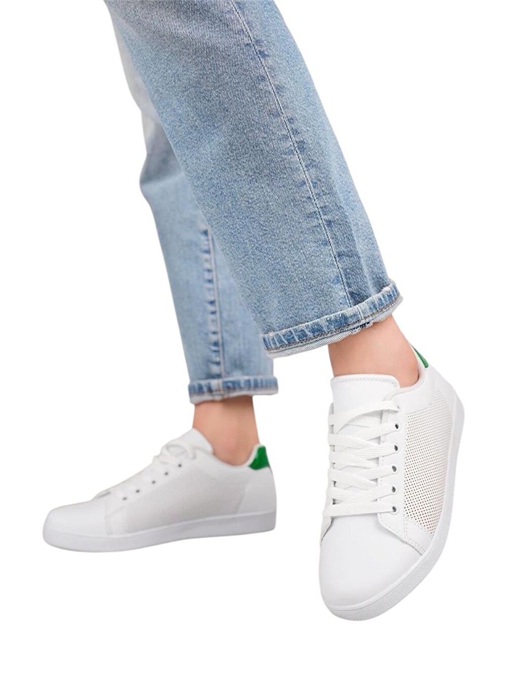 Kadın Spor Sneaker Ayakkabı Beyaz - Yeşİl-7