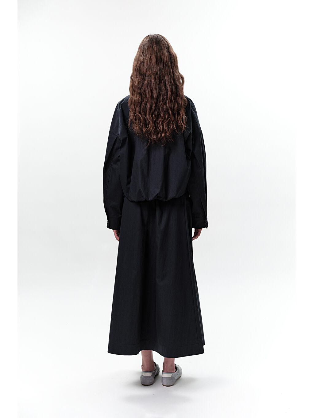 Pile Detaylı Kısa Ceket Lacivert-7