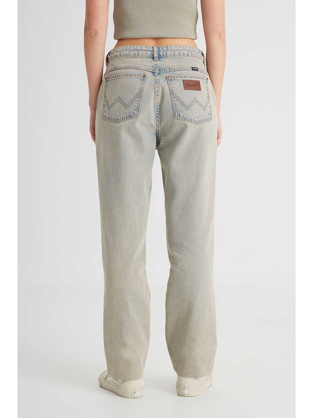 Bej Regular Fit Normal Kesim Yüksek Bel Düz Paça %100 Pamuk Wild West Taş Rengi Jean Jean Pantolon-6