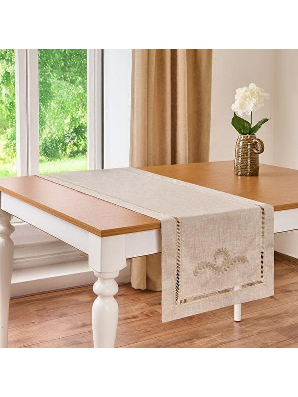 Soft Keten Runner - Antrasit - 40x130 cm